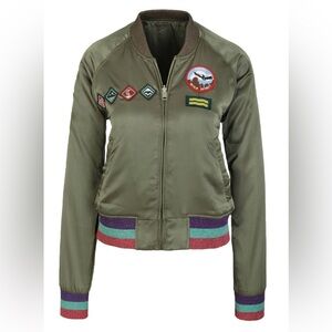 Diesel G-Absol-H Olive Green Reversible Bomber Jacket